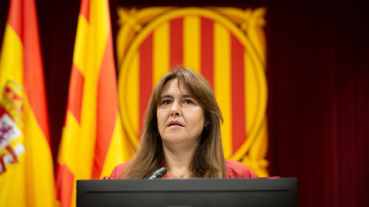 La presidenta del Parlament, Laura Borràs.