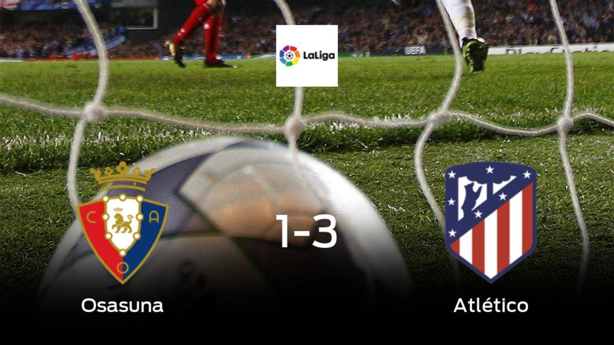 El Atlético de Madrid se lleva los tres puntos frente al Osasuna (1-3)