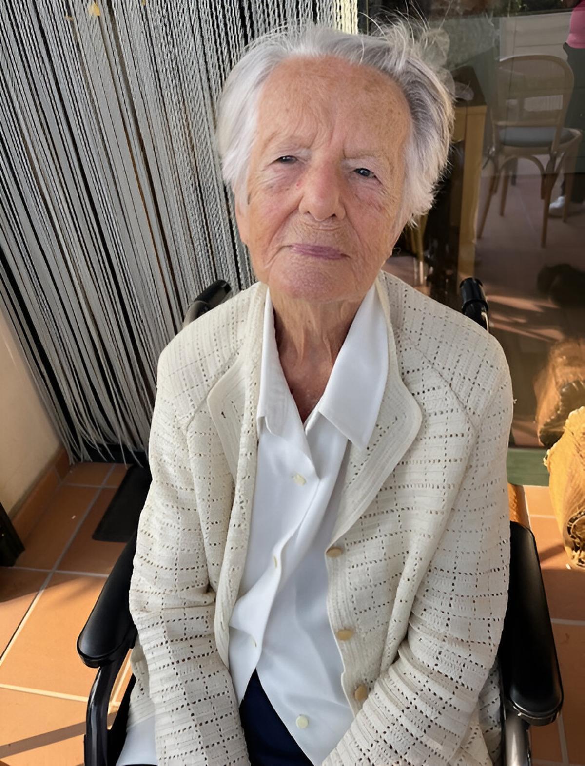 Carme Noguera, el dia que va fer 111 anys.