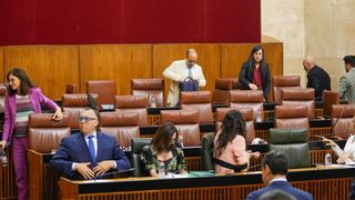 La izquierda planta a Moreno en el Parlamento para protestar por su ausencia para ir a la final europea del Betis