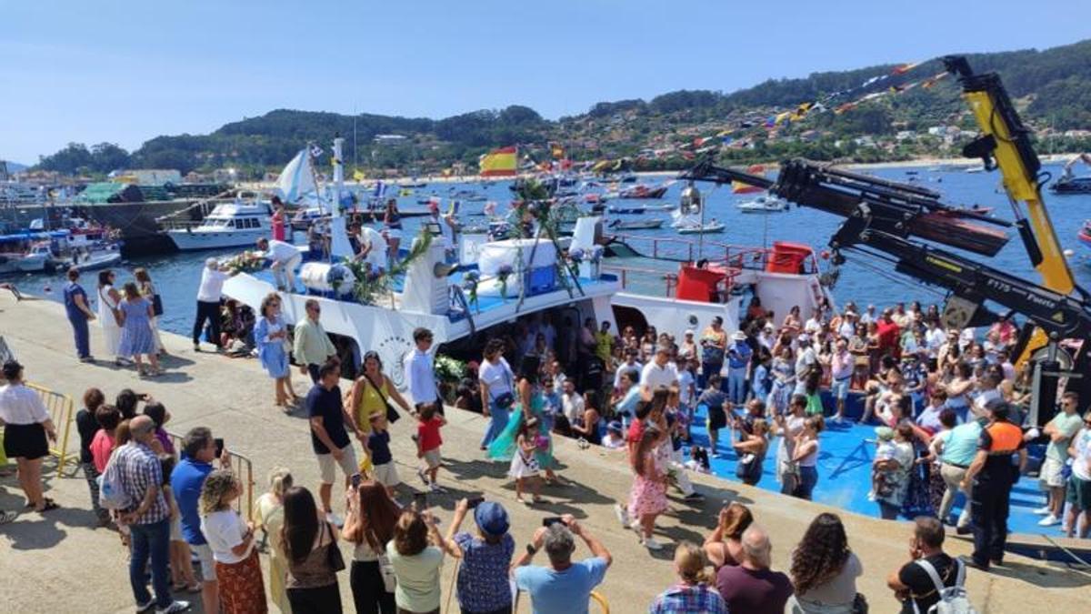 Un momento de la procesión marítima de 2025.