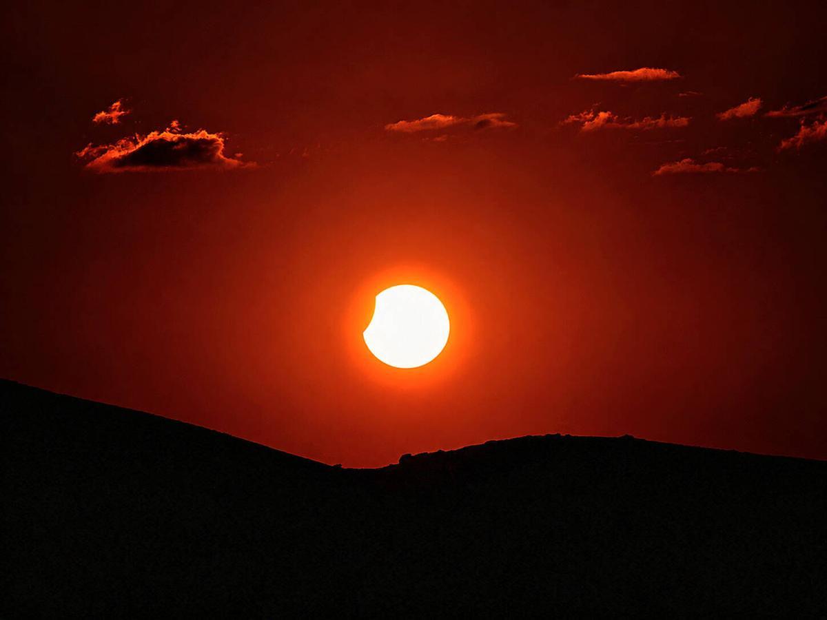 Eclipse solar total en la Fana de Freita, en Allande, el 12 de agosto. Asturias