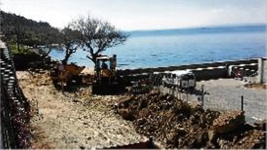 Les obres que s&#039;estan portant a terme a la platja dels Palangrers.