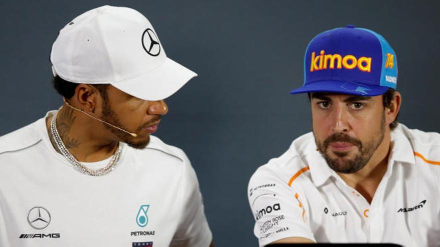 Fernando Alonso y Lewis Hamilton