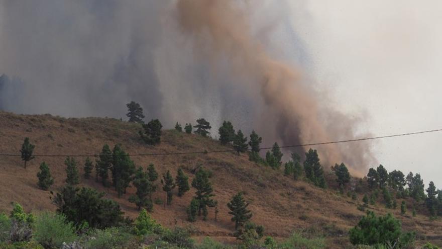 Erupción del volcán de La Palma en Cabeza de Vaca, Cumbre Vieja