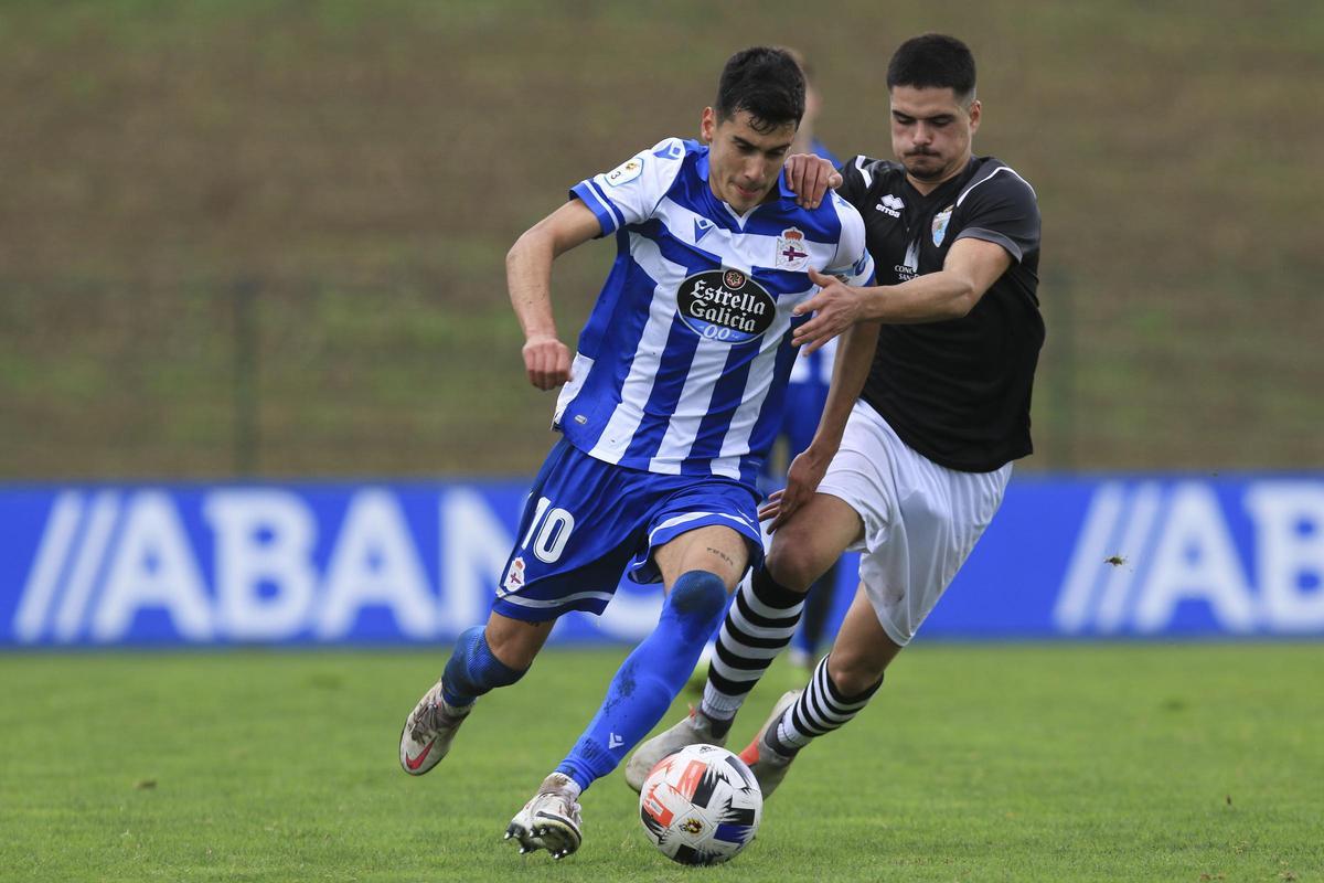 Diego Villares, durante un partido con el Fabril