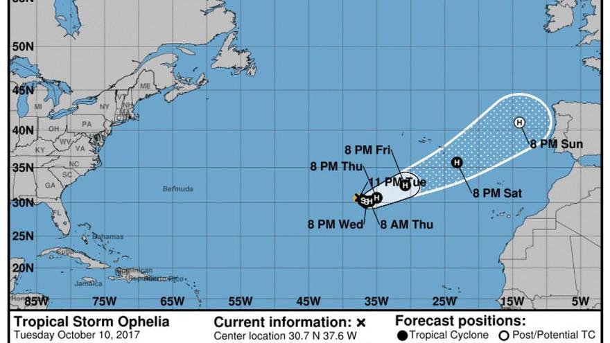 La tormenta &#039;Ofelia&#039; podría llegar como huracán a Galicia el lunes