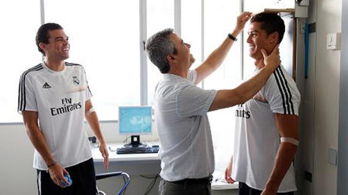 Cristiano i Pepe, durant les proves mèdiques abans de començar la pretemporada.