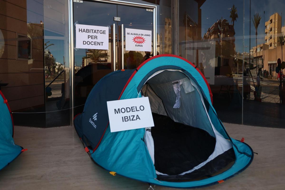 Protesta de Unisep en Ibiza Protesta de Unisep en Ibiza