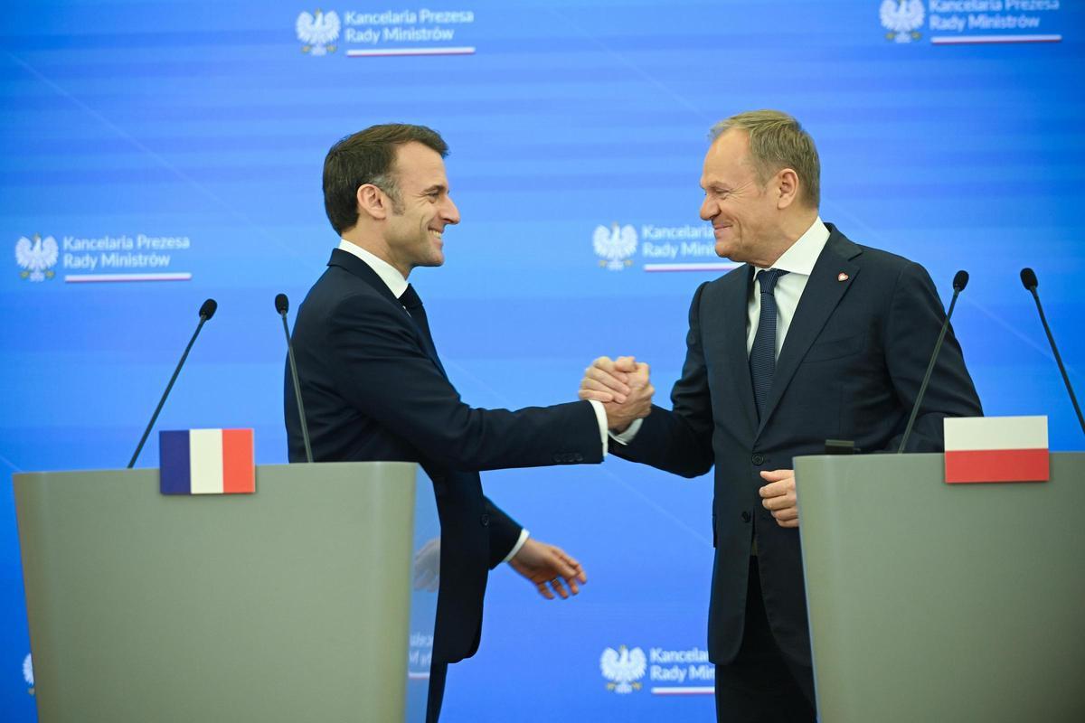 El presidente francés, Emmanuel Macron, y el primer ministro de Polonia, Donald Tusk, escenificaron este jueves en Varsovia su rechazo al acuerdo con el Mercosur.