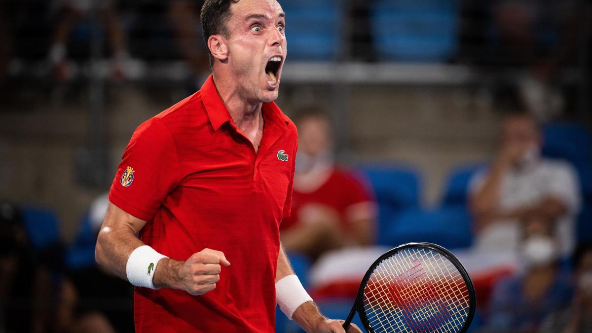 Roberto Bautista estalla de alegría tras meter a España en la final de la ATP Cup