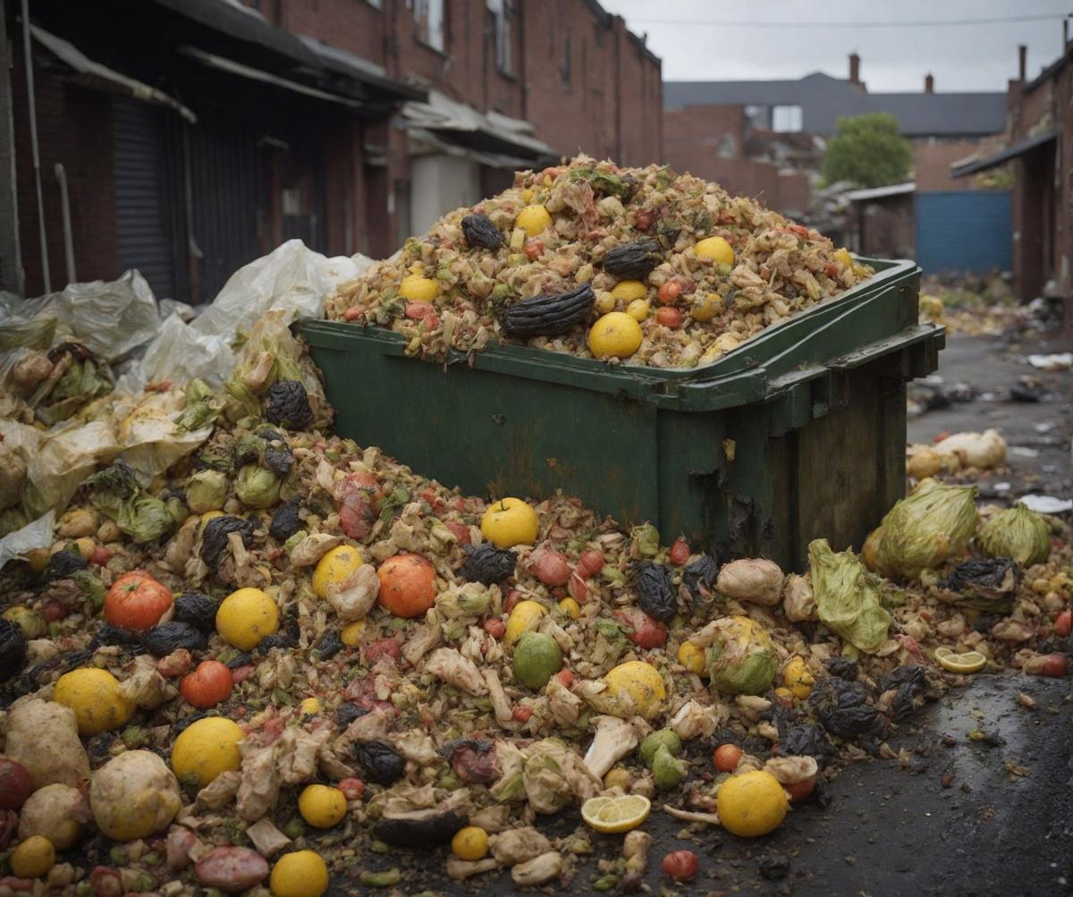 Un contenedor repleto de alimentos.