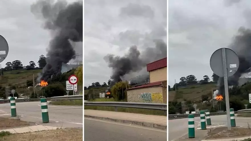 Incendio en Luanco