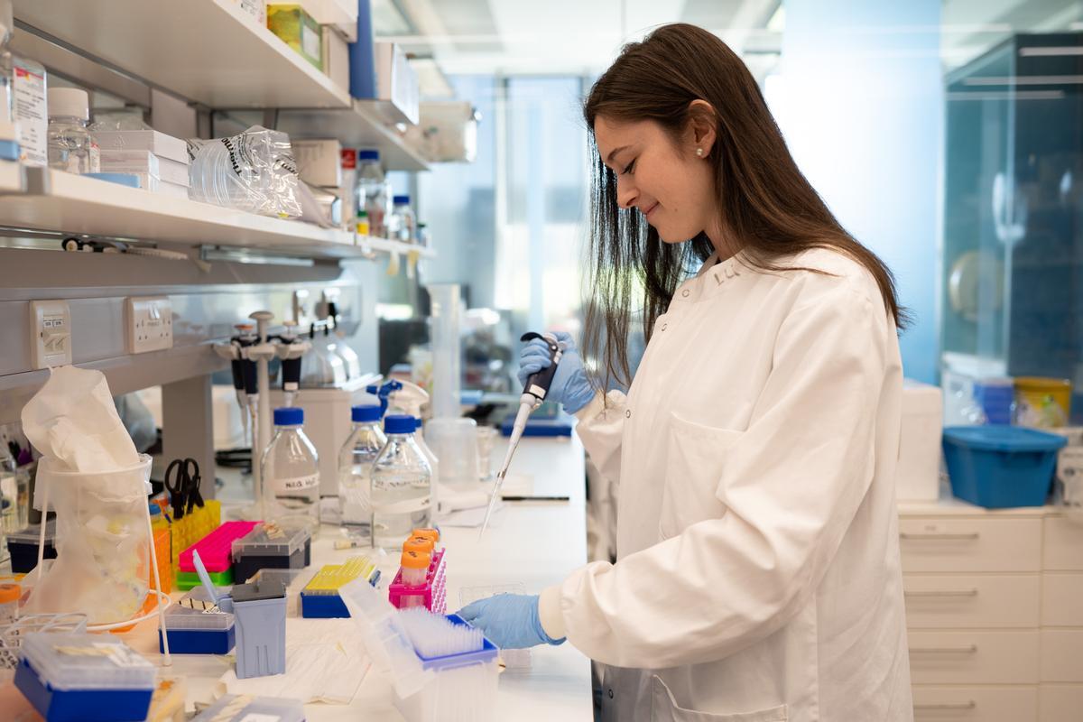 Lydia Lorenzo, en el laboratorio.