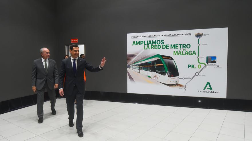 El inicio de las obras de ampliación de la Línea 2 del Metro de Málaga, en fotos