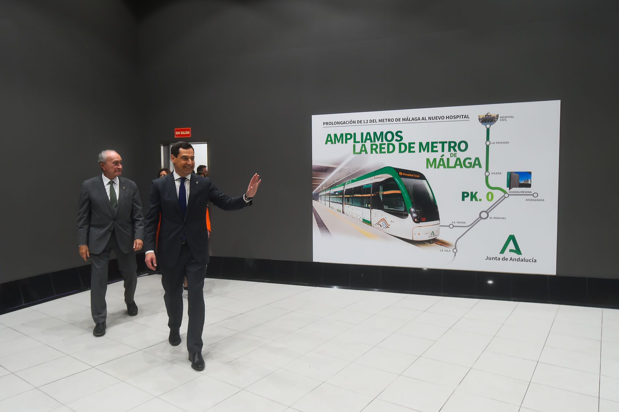 Colocación de la primera piedra de la ampliación de la Línea 2 del metro de Málaga. Álex Zea