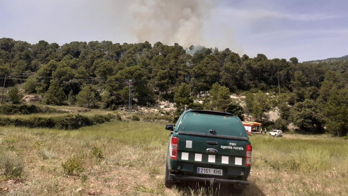 Vehicle dels Agents Rurals durant l&#039;episodi d&#039;alt perill d&#039;incendi