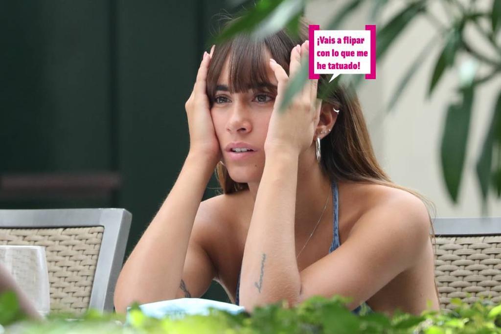 Aitana en una terraza