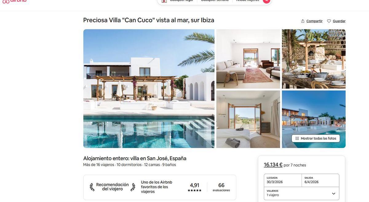 Anuncio de Can Cucó en Airbnb