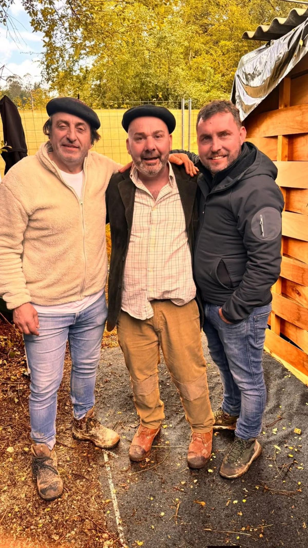 José Portas, Fran «Gordillo» (de los organizadores) y Rubén Riós.