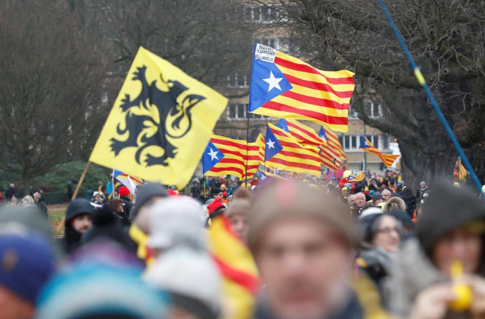 Manifestación independentista en Bruselas