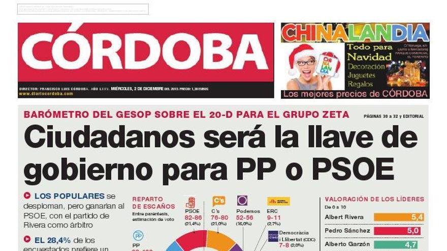 La portada de CÓRDOBA