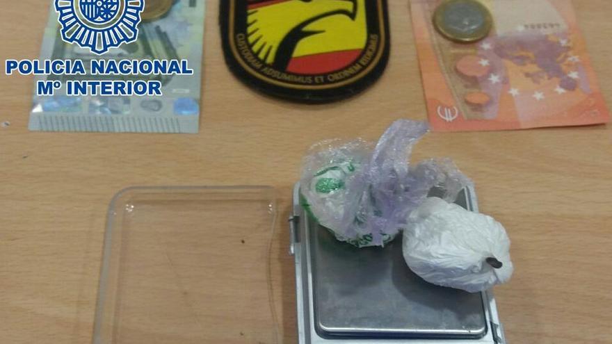 Droga intervenida por la Policía Nacional en Arrecife.