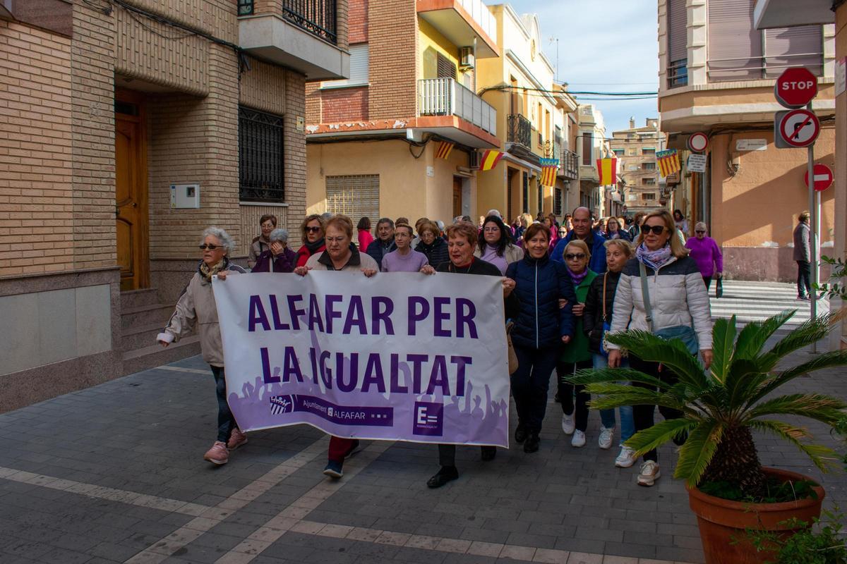 Marcha por la Igualdad celebrada en Alfafar.