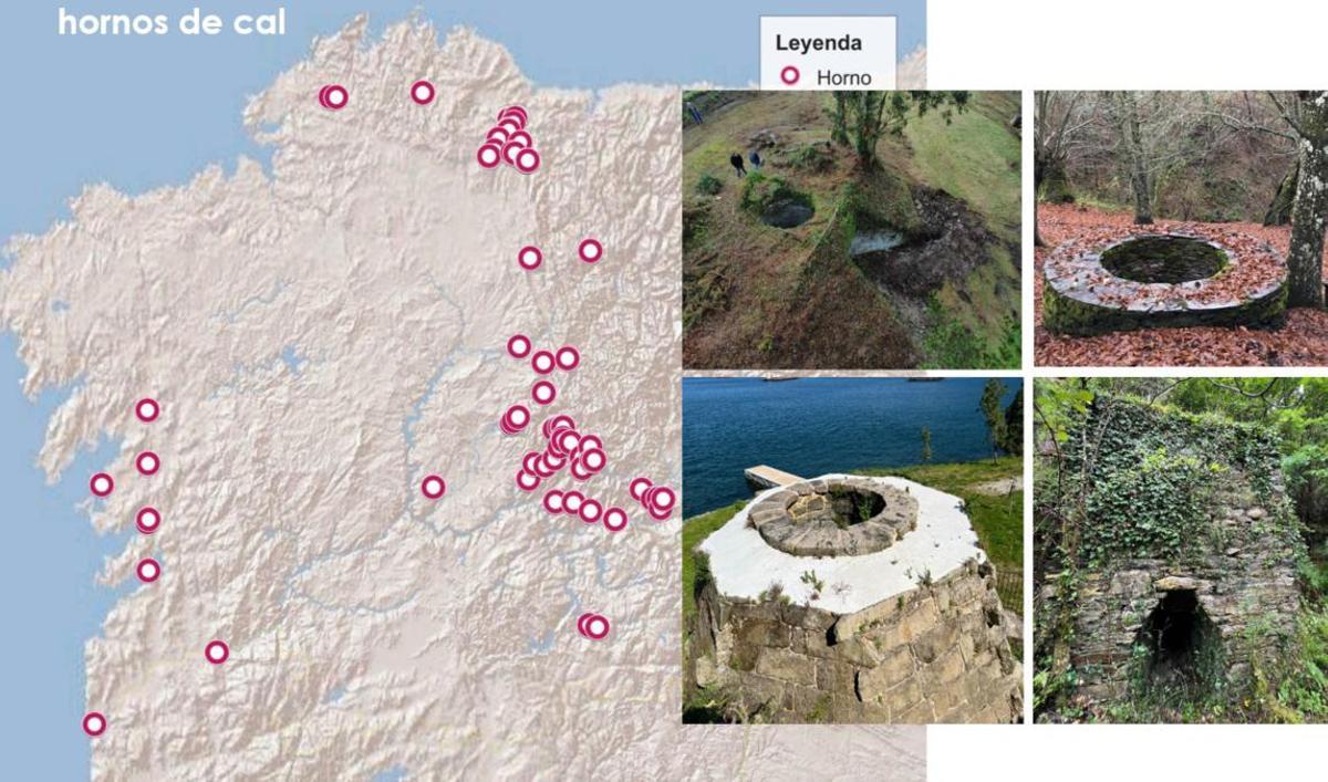 Mapa de la situación de los hornos