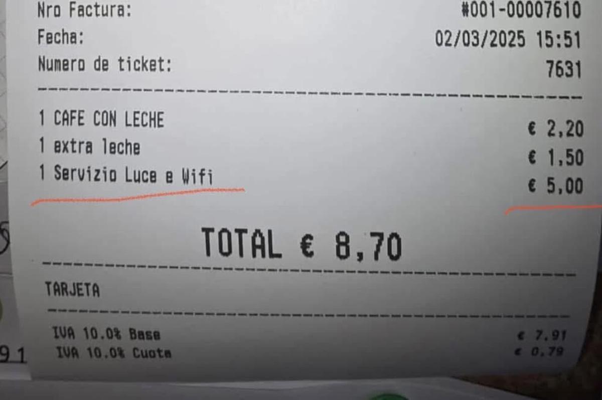El ticket de la polémica.