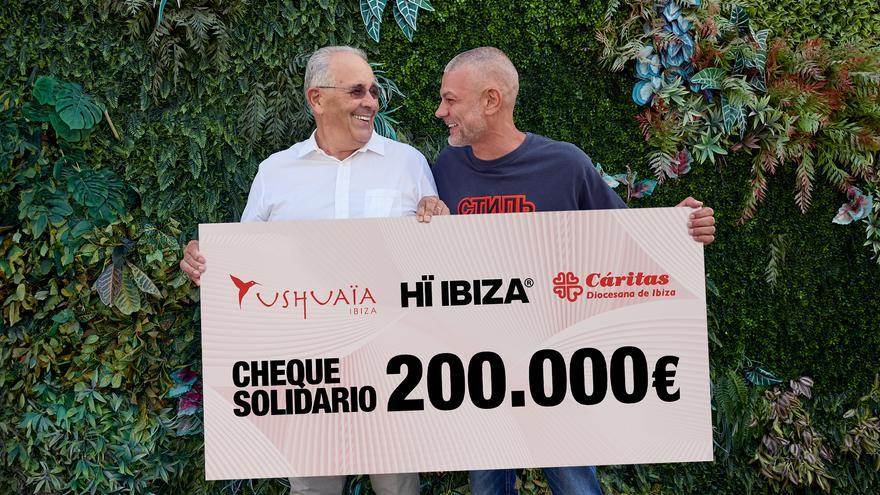 Ushuaïa Entertainment dona 200.000 euros a Cáritas Ibiza para saldar su deuda total