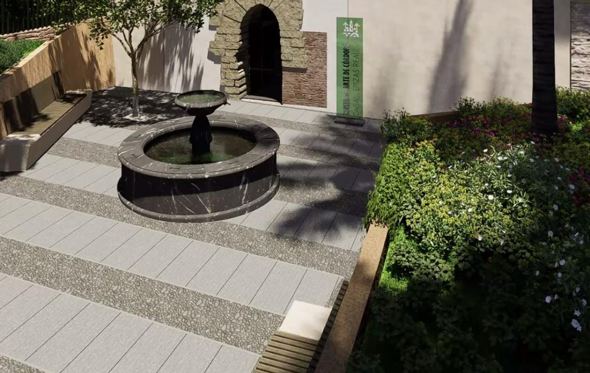 Recreación de dónde se colocará la fuente, junto al portillo que conformará la nueva entrada.