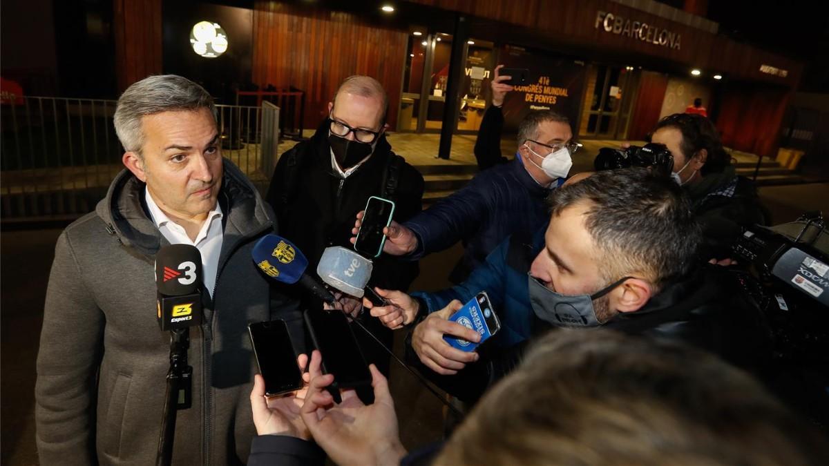 Víctor Font, a la salida de la reunión con la Comisión Gestora