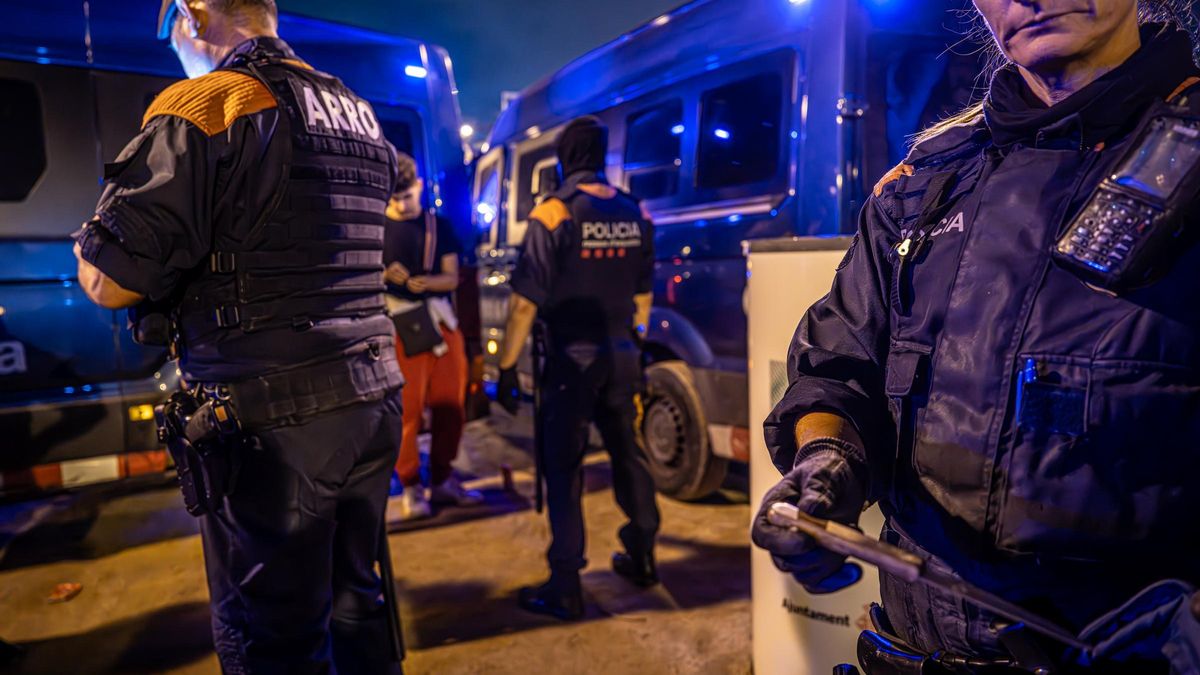 El dispositivo de seguridad durante la noche de fiestas de La Mercè.