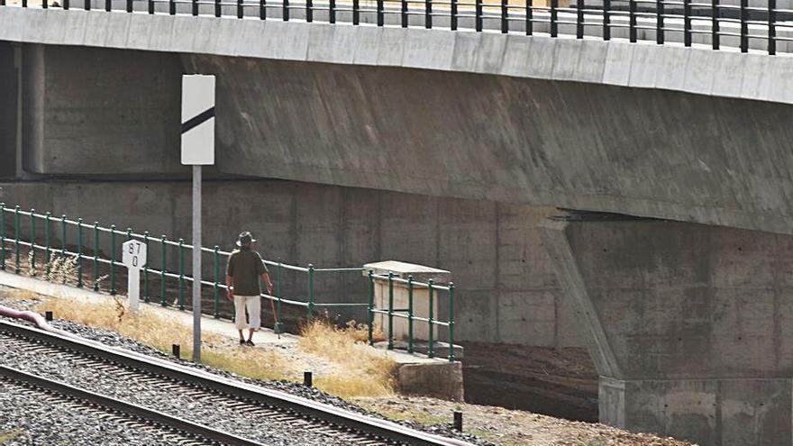 Obras del AVE en las inmediaciones de Coreses.