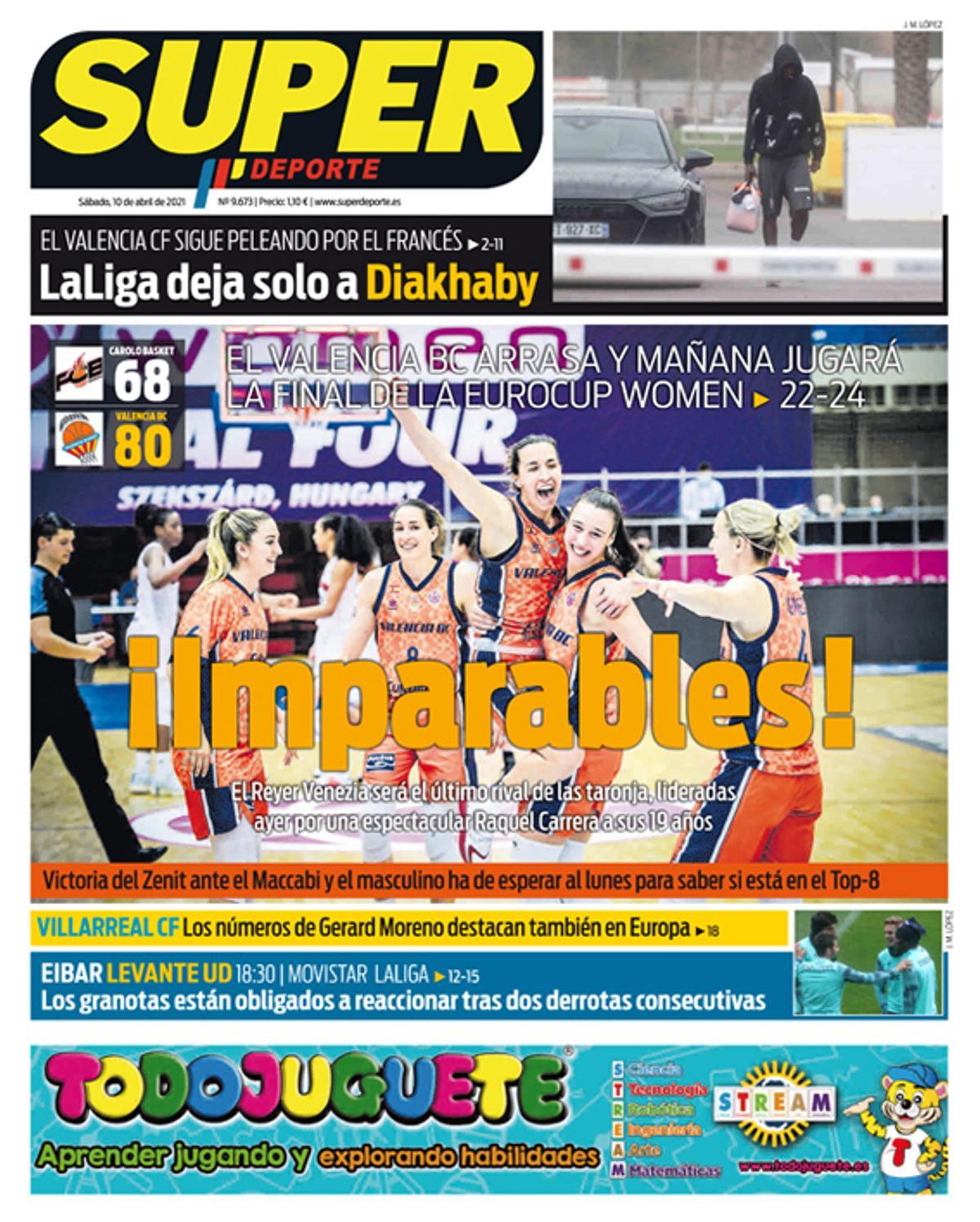 La portada de SUPER del sábado