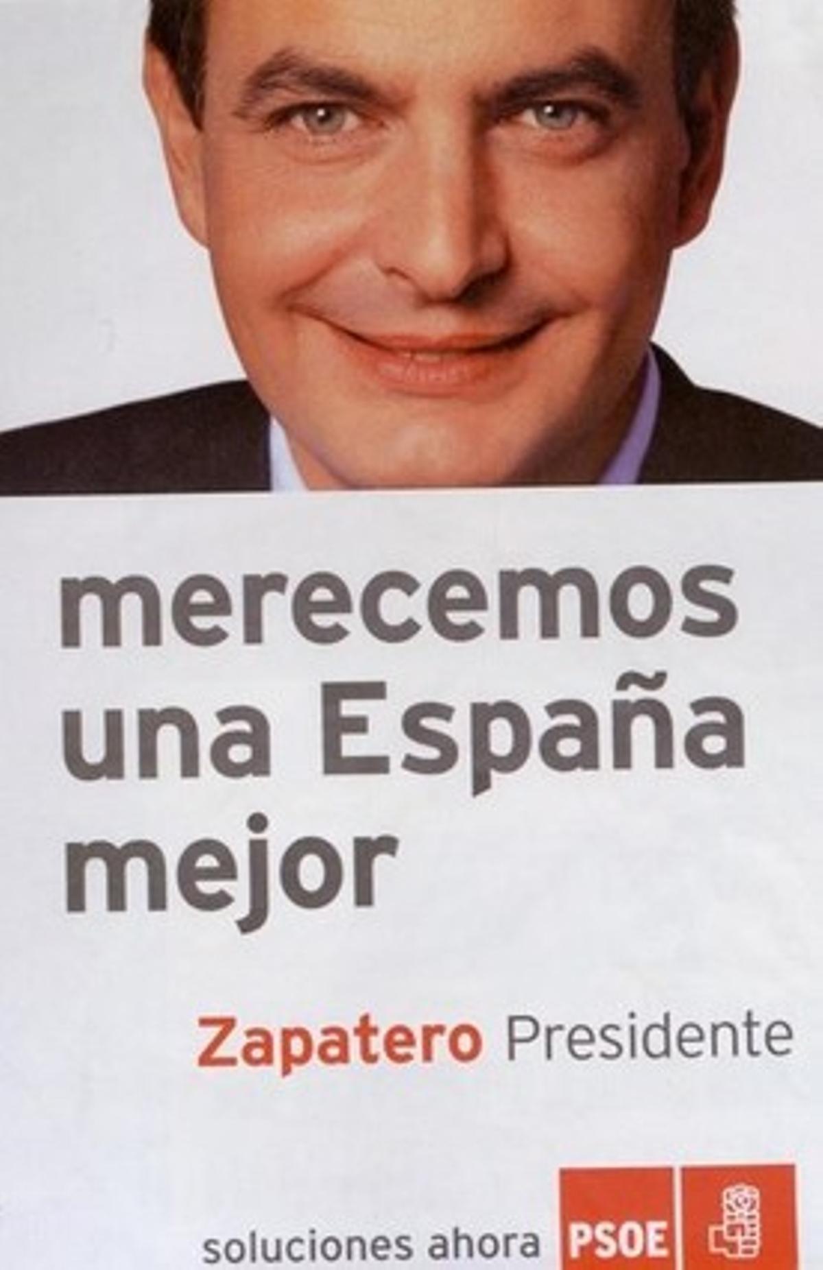 Cartell electoral del PSOE per a les eleccions generals del 2004.