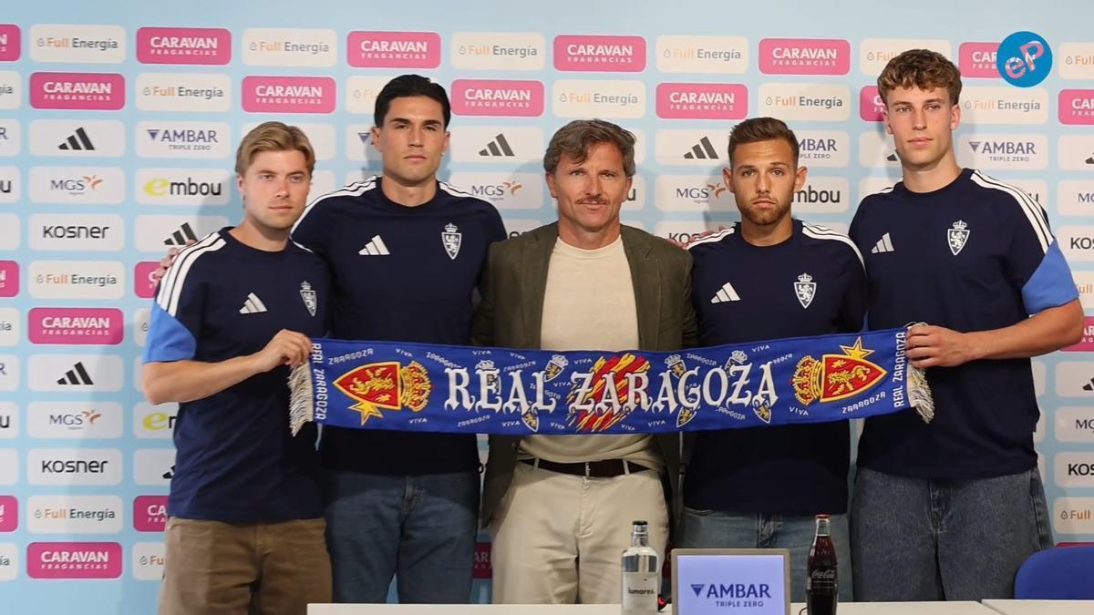 VÍDEO | Presentación de Hansson, Westerverld, Edu Espiau y Diego González con el Real Zaragoza