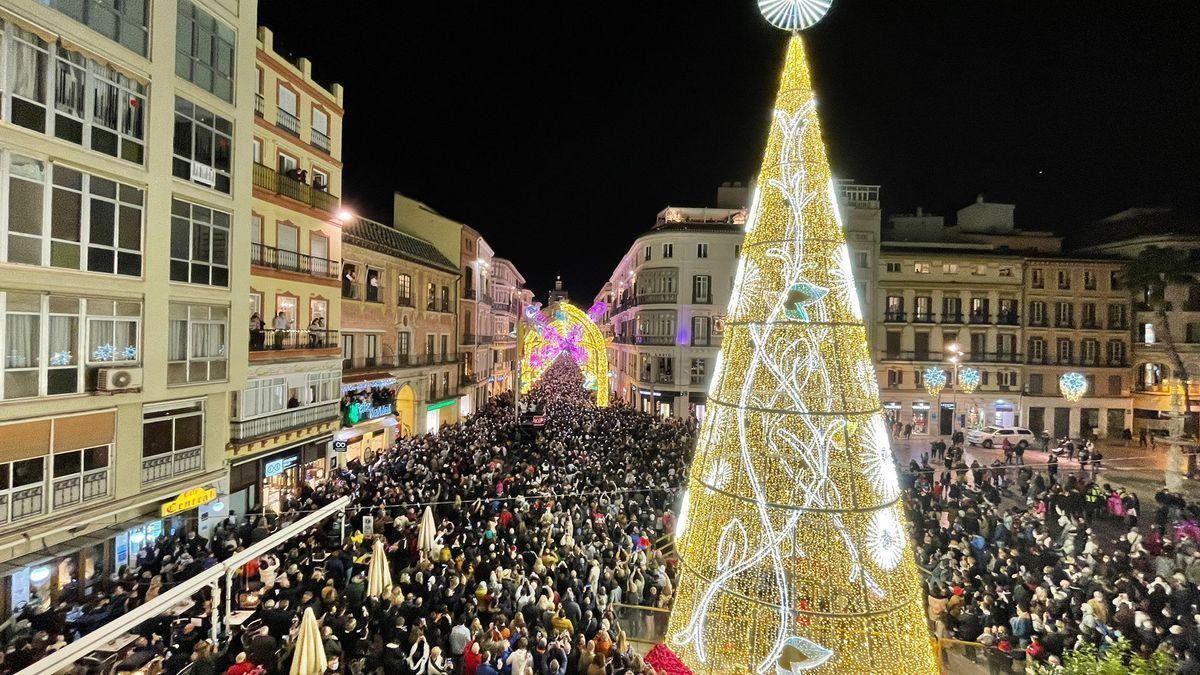 Zona comercial del centro de Málaga.