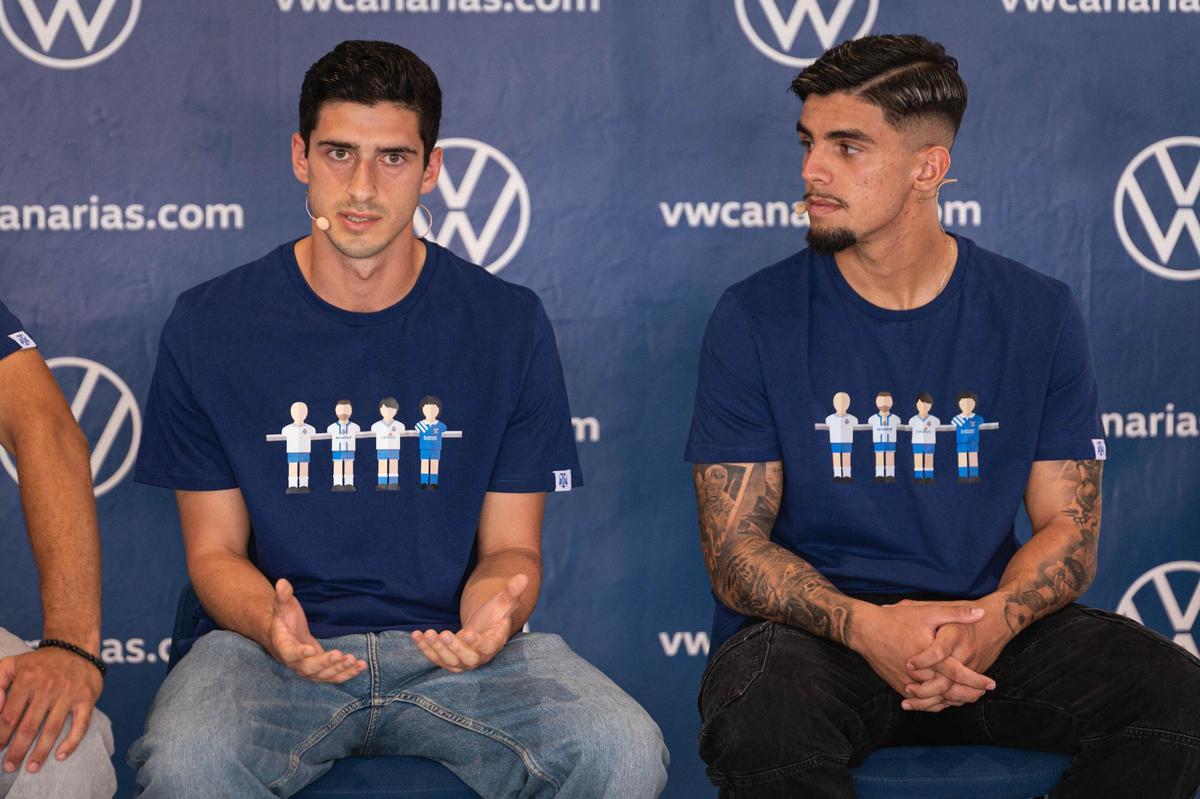 Presentación de Víctor Moreno, Neal Viereck y Grant-Leon Ranos, jugadores del CD Tenerife