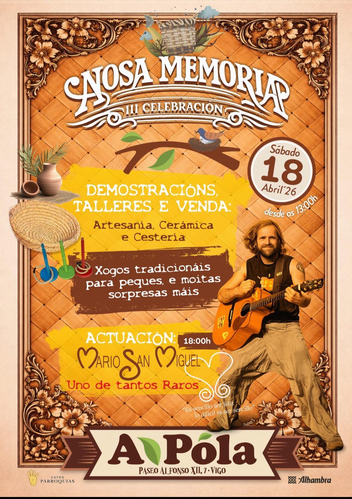 Cartel del evento, que se celebra el sábado 18 de abril.