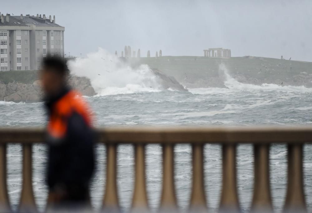 Temporal de viento en A Coruña