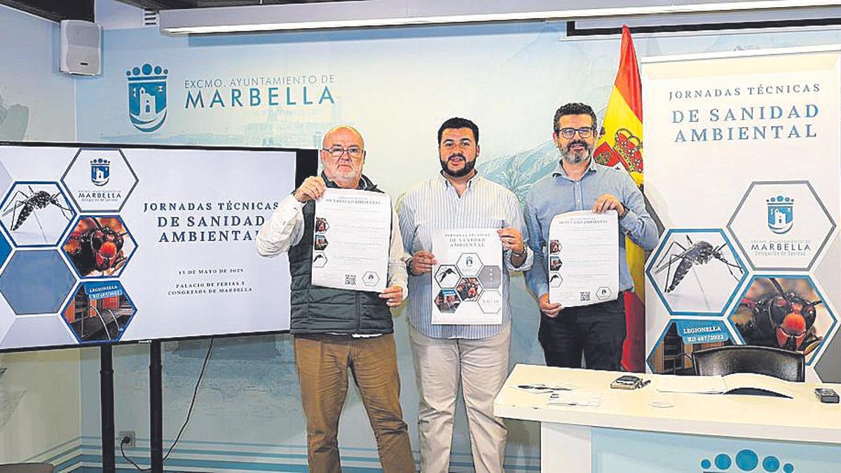 Los organizadores, en la presentación del evento en Marbella.