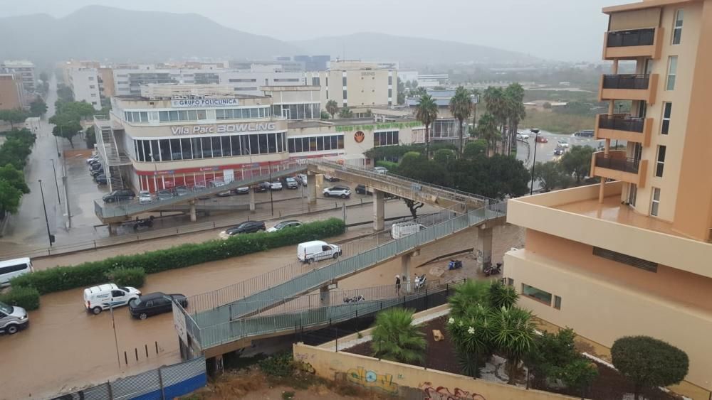 Lluvia torrencial en Ibiza