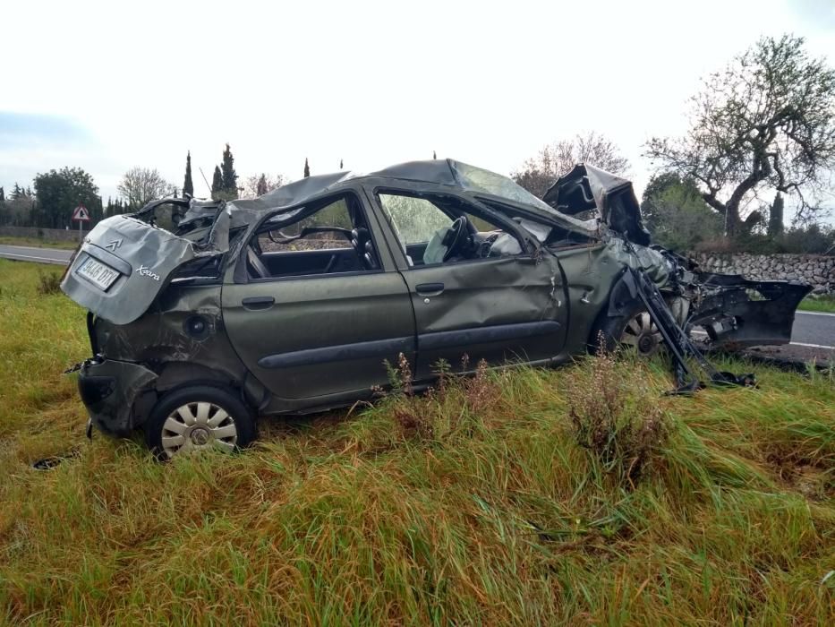 Accidente en la carretera vieja de Sineu