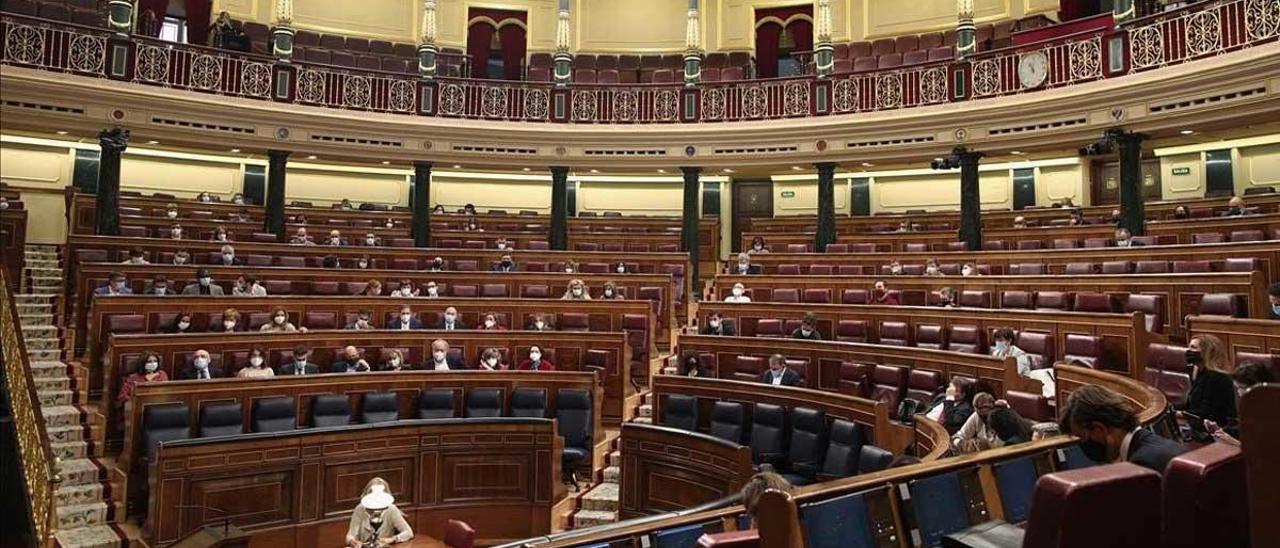 Hemiciclo del Congreso, durante el pleno del 1 de octubre.