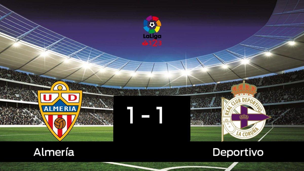 Empate (1-1) entre el Almería y el Deportivo