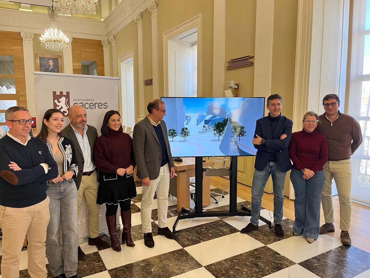 Presentación de la reforma de la plaza Marrón de Cáceres.