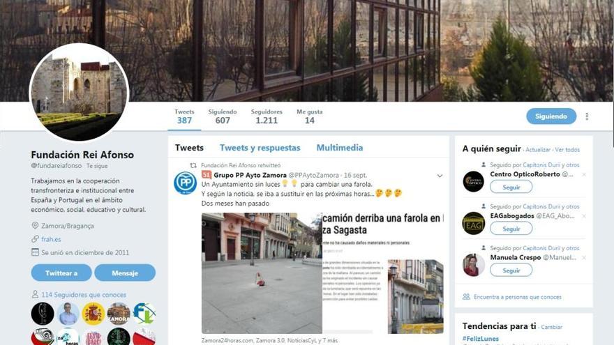 El Ayuntamiento de Zamora censura un tuit de la Fundación Afonso Henriques