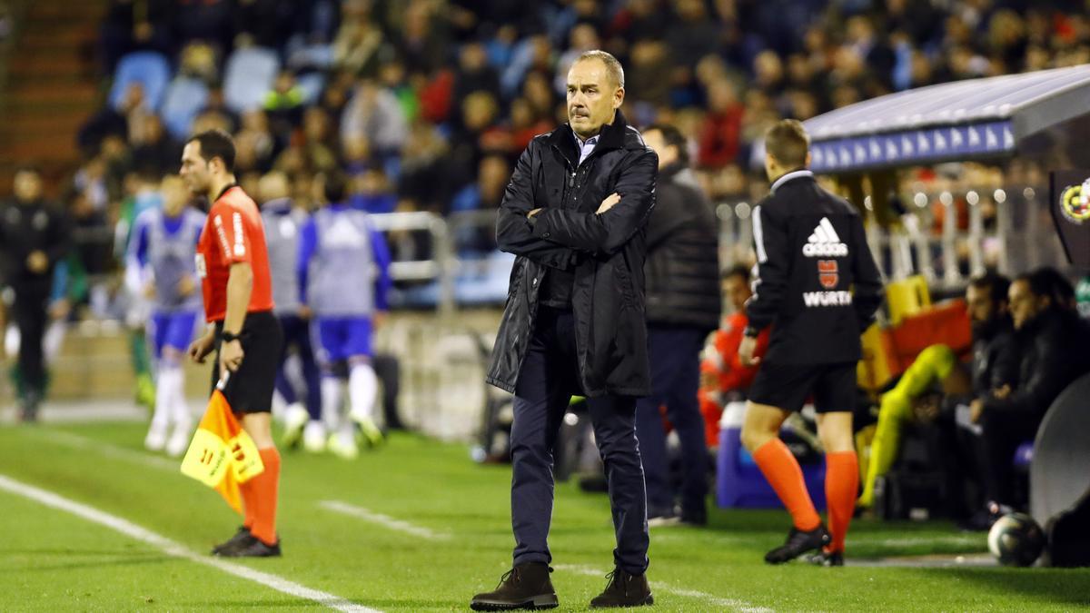 Víctor Fernández, en la temporada 2018-2019 en el estadio municipal.